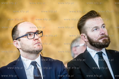 Gdańsk. Ratusz Głownego Miasta. Sala Wety. Konferencja...