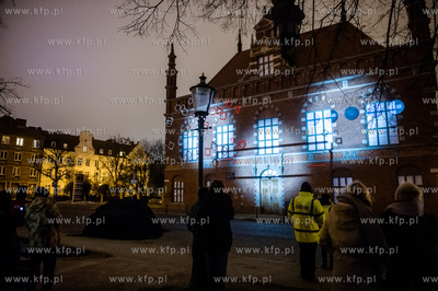 Gdańsk. Video Mapping na Ratuszu Staromiejskim - wideoprojkcja...