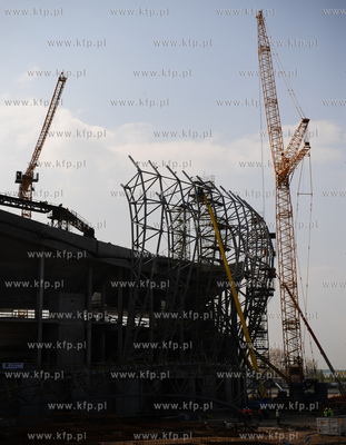 Gdansk Letnica. Teren budowy stadionu pilkarskego PGE...