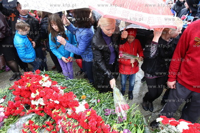 Kaliningrad , Rosja 09.05.2014 Parada na Placu Zwyciestwa...