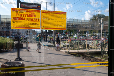 Remont torowiska przy Galerii Ba?tyckiej. 29.07.2024....