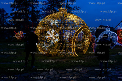 Przedpremierowy pokaz iluminacji w Lumina Park na terenie...