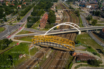 Gdańsk, wiadukt na ul. Jerzego Popiełuszki.22.07.2017...