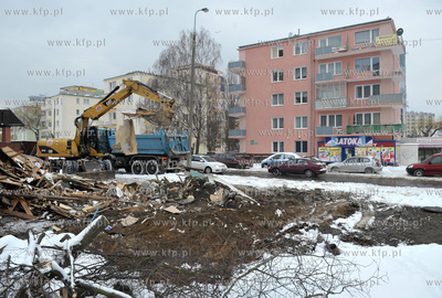Wycinka drzew i burzenie malych obiektow pod budowe...