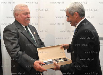 Urodziny Lecha Walesy w Palacu Opatow w Gdansku Oliwie....