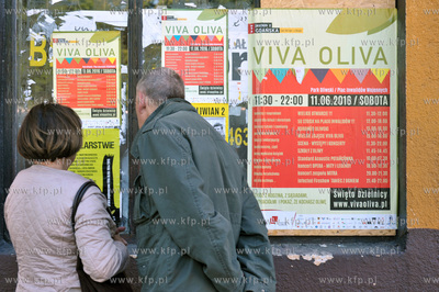 Viva Oliva swieto gdanskiej dzielnicy Oliwa. Plakaty...