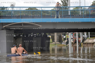 Gdańsk Wrzeszcz  po intensywnych opadach deszczu....