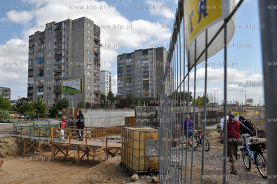 Gdańsk Chełm. Al. Witosa. Budowa nowej linii tramwajowej....