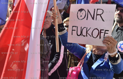 Gdańsk. Przedproże Ratusza Głównego Miasta. Prodemokratyczna...