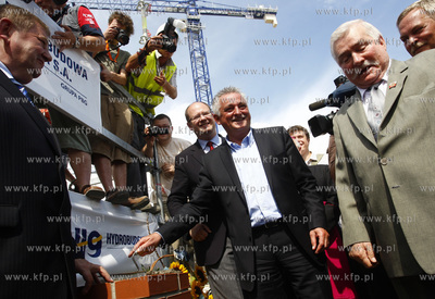 Gdansk Letnica. Ceremonia wmurowania kamienia wegielnego...