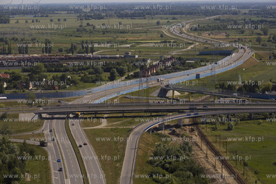 Widok z pylonu mostu im. Jana Pawła II na Martwej...