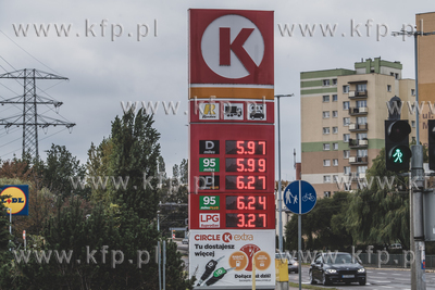 Stacja paliw Circle K przy Marynarki Polskiej w Gdańsku.
15.10.2021
fot....