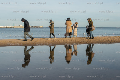 Plaża w Sopocie. 12.02.2022 / fot. Anna Rezulak /...