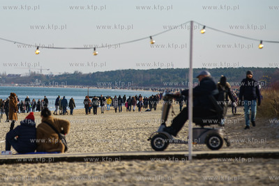 Plaża w Sopocie.13.02.2022 / fot. Anna Rezulak / KFP