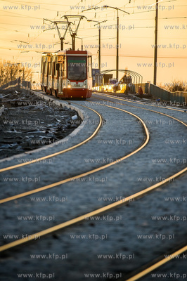 Gdansk. Zmodernizowana linia tramwajowa na Stogi. 
27.12.2014
fot....