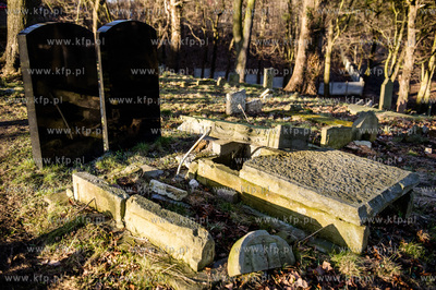 Gdansk. Zdewastowane przez nieznanych sprawcow plyty...