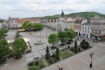 Wejherowo. Rynek starego miasta i okolic - widok z...