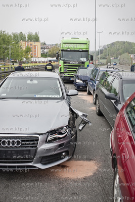 Gdynia. Estakada Kwiatkowskiego, zjazd na ul. Morska....