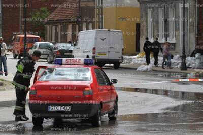 Ok. godz. 11 do Tczewa dotarla fala kulminacyjna. Poziom...