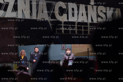 Gdańsk. Plac Solidarności. Europejski wiec solidarności...