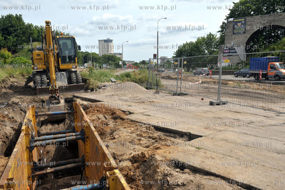 Gdansk. Budowa Trasy Slowackiego, etap II od ul. Potokowej...