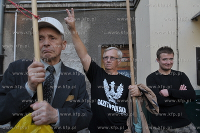 Gdansk, Wrzeszcz. Jaroslaw Kaczynski przyjechal do...