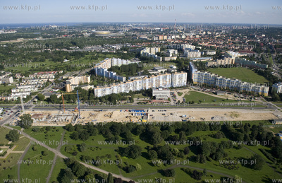 Gdansk Zaspa z lotu ptaka. Okolice al. Jana Pawla II,...