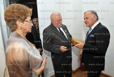 Urodziny Lecha Walesy w Palacu Opatow w Gdansku Oliwie....