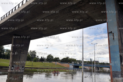 Gdańsk Wrzeszcz  po intensywnych opadach deszczu....