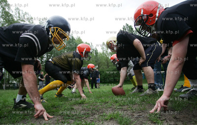 Trening druzyny futbolu amerykanskiego Pomorze SeaHawks....