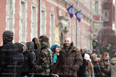 Gdansk. Nabor do policji. Kolejka chetnych do pracy...
