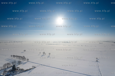 Zima na Żuławach. Pola w okolicach Palczewa. 18.01.2026...
