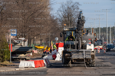 Remont nawierzchni al. Hallera w Gdańsku. 19.03.2026...