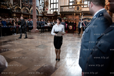 Gdansk. Dwor Artusa. Slubowanie 116 nowo przyjetych...