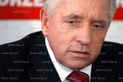 Konferencja z udzialem lidera Samoobrony Andrzeja Leppera,...