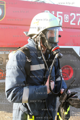 Gdansk. Rebiechowo. Cwiczenia - symulacja pozaru w...