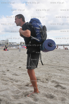 Do Trojmiasta dotarl Marek Chorazy - piechur ze Slaska,...