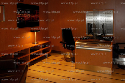 Uroczystosc chrztu nowego promu Stena Line zacumowanego...