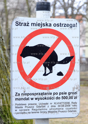 Straz miejska w Pruszczu Gdanskim przypomina o sprzataniu...