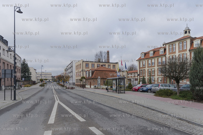 Starogard Gdański,ulica  Tadeusza Kościuszki i Starostwo...