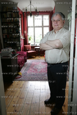 Lech Kaczynski w swoim mieszkaniu w Sopocie. 25.05.2005...