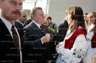 Wizyta prezydenta Lecha Walesy w Dziemianach na Kaszubach...
