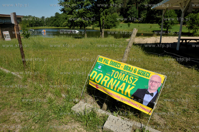 Park Jeziorko w Zukowie. Akcja Tomasza Dorniaka Mie...