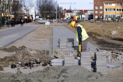 Gdańsk. Prace przy budowie Trasy Słowackiego na odcinku...