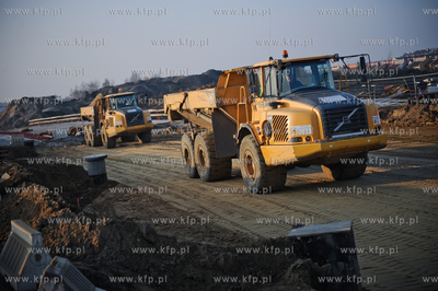 Gdansk. Budowa wezla drogowego Karczemki i trasy WZ....