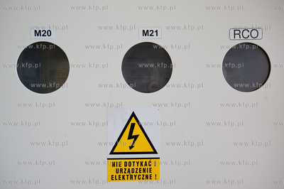 Gdansk. Skrzynka z licznikami pradu w jednym z blokow...