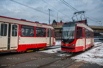 Gdańsk. Przystanek tramwajowy Środmieście.
24.01.2018
fot....