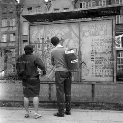 Plan miasta Gdansk Srodmiescie ustawiony na Targu Weglowym...