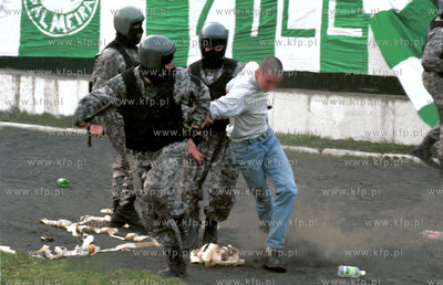 Bojki kibicow na stadionie Lechii Gdansk.
07.1998
Fot....