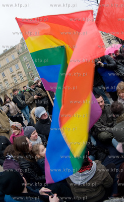 Krakow. Doroczna demonstracja feministyczna organizowana...